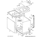 Hotpoint HTWP1400F2WW cabinet, cover & top panel diagram