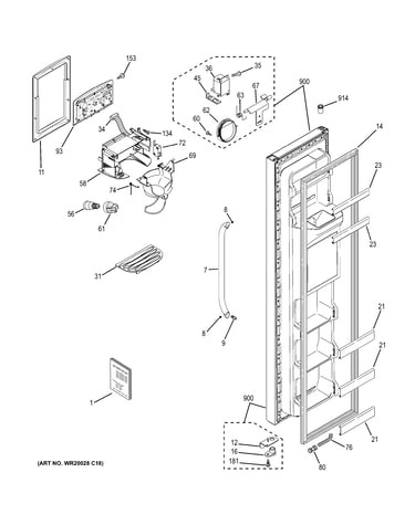 Freezer door