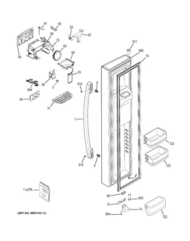 Freezer door