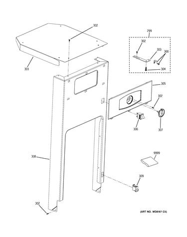 Cabinet & control parts