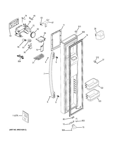 Freezer door