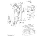 GE GTH16BBXDRCC cabinet diagram