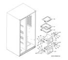 GE PZS22MSKBHSS freezer shelves diagram