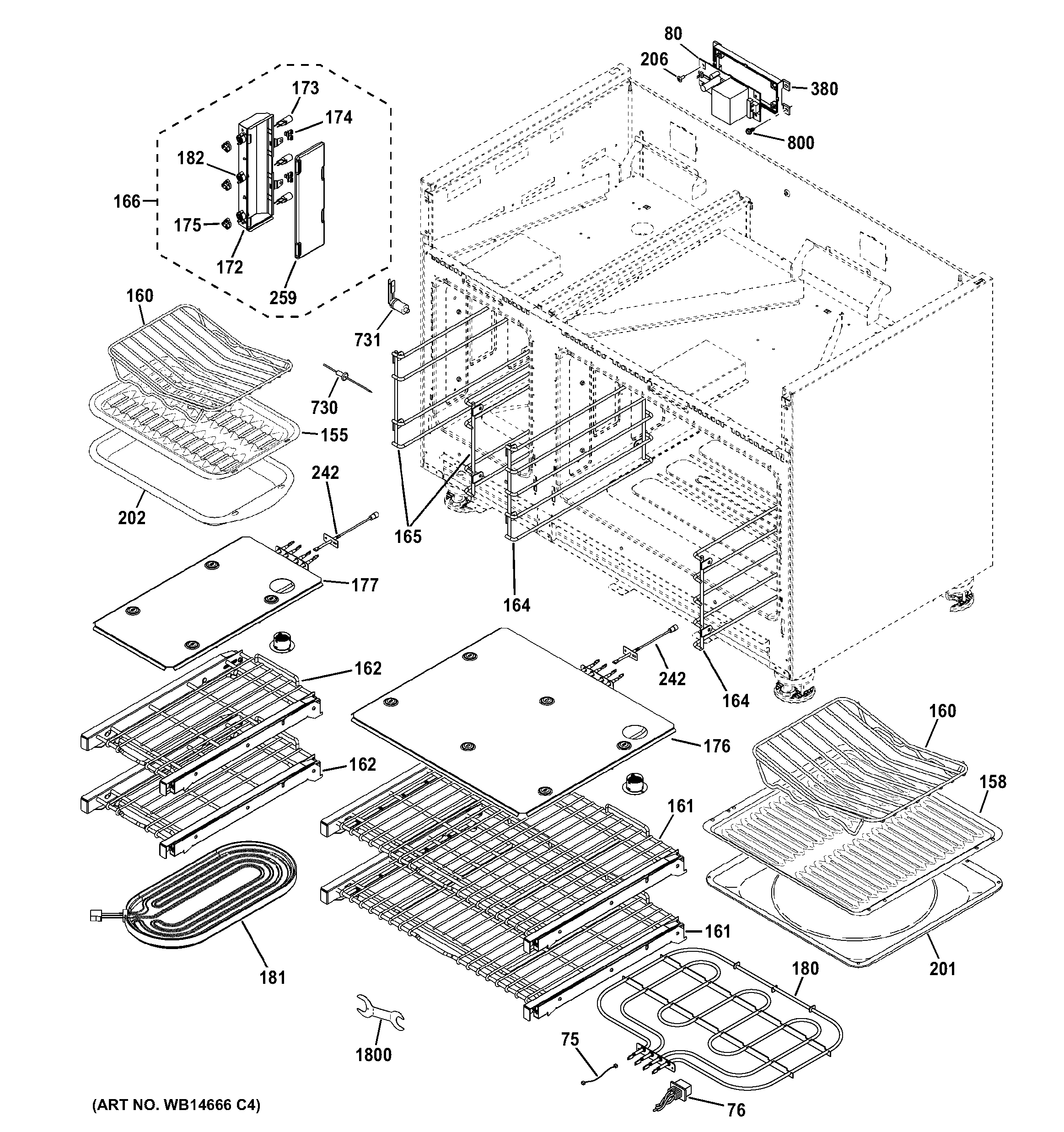 Oven cavity parts