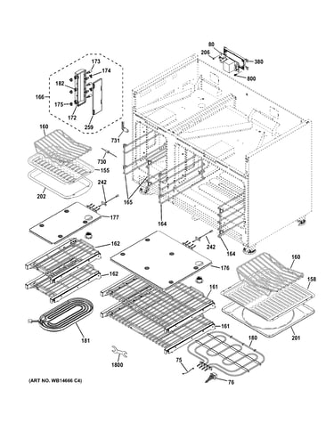 Oven cavity parts