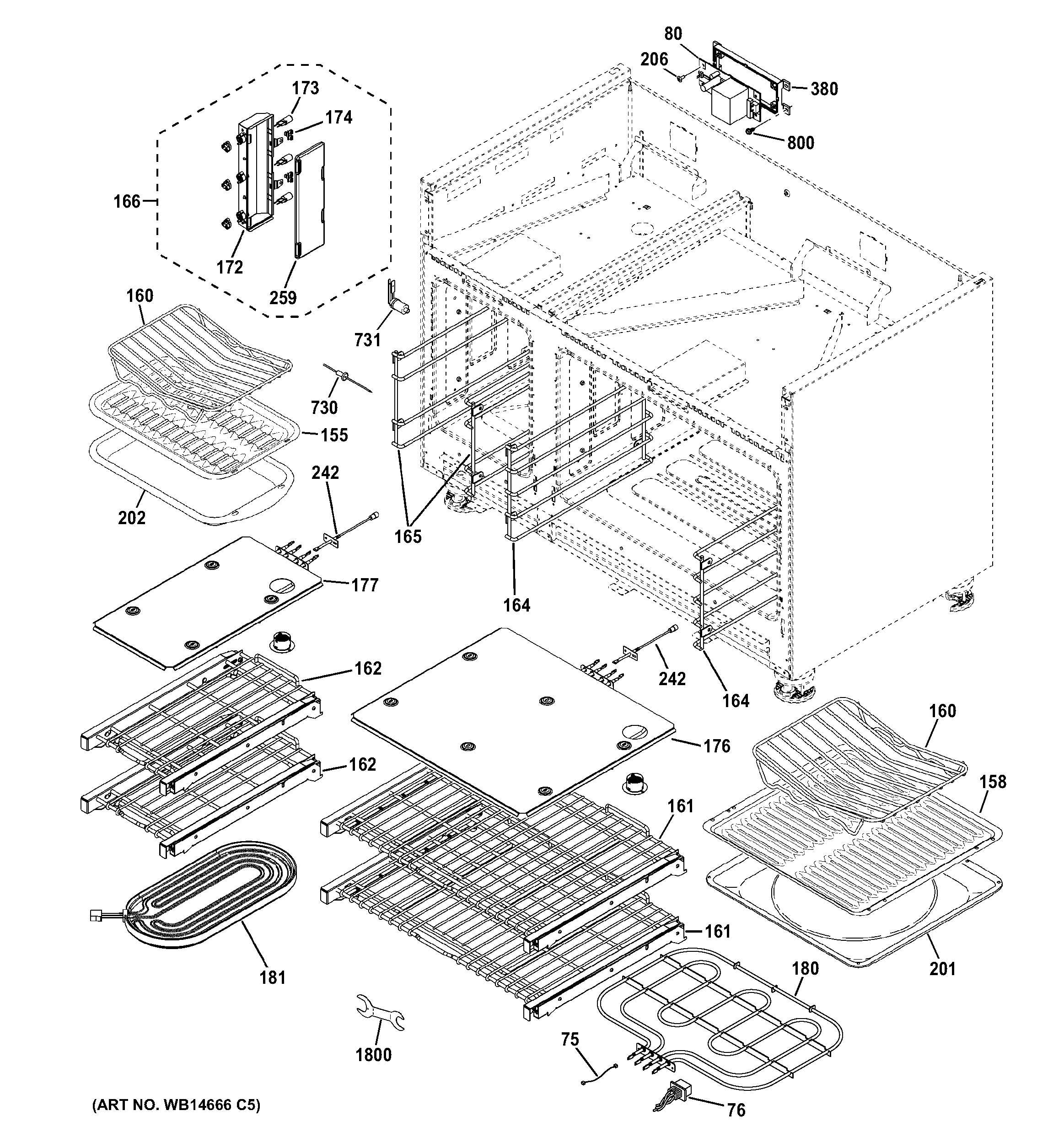 Oven cavity parts