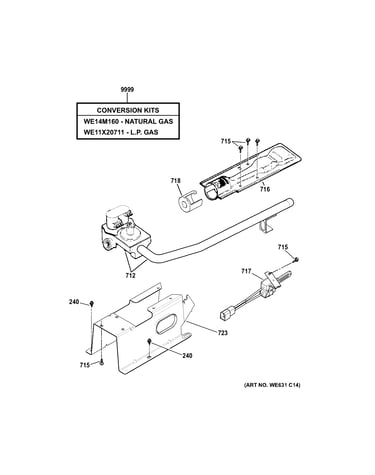 Gas valve & burner assembly