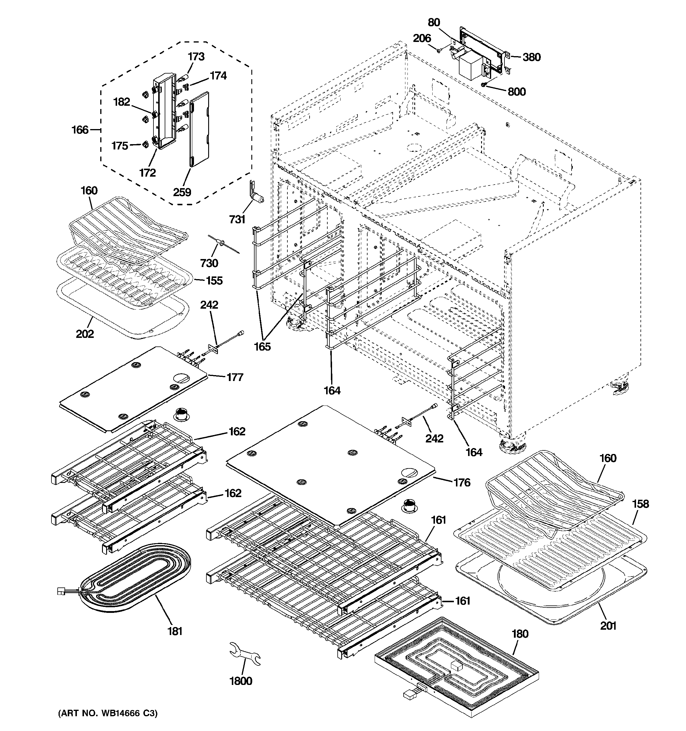 Oven cavity parts