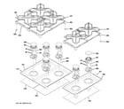 GE ZDP486LDP6SS cooktop diagram