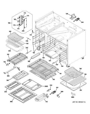 Oven cavity parts