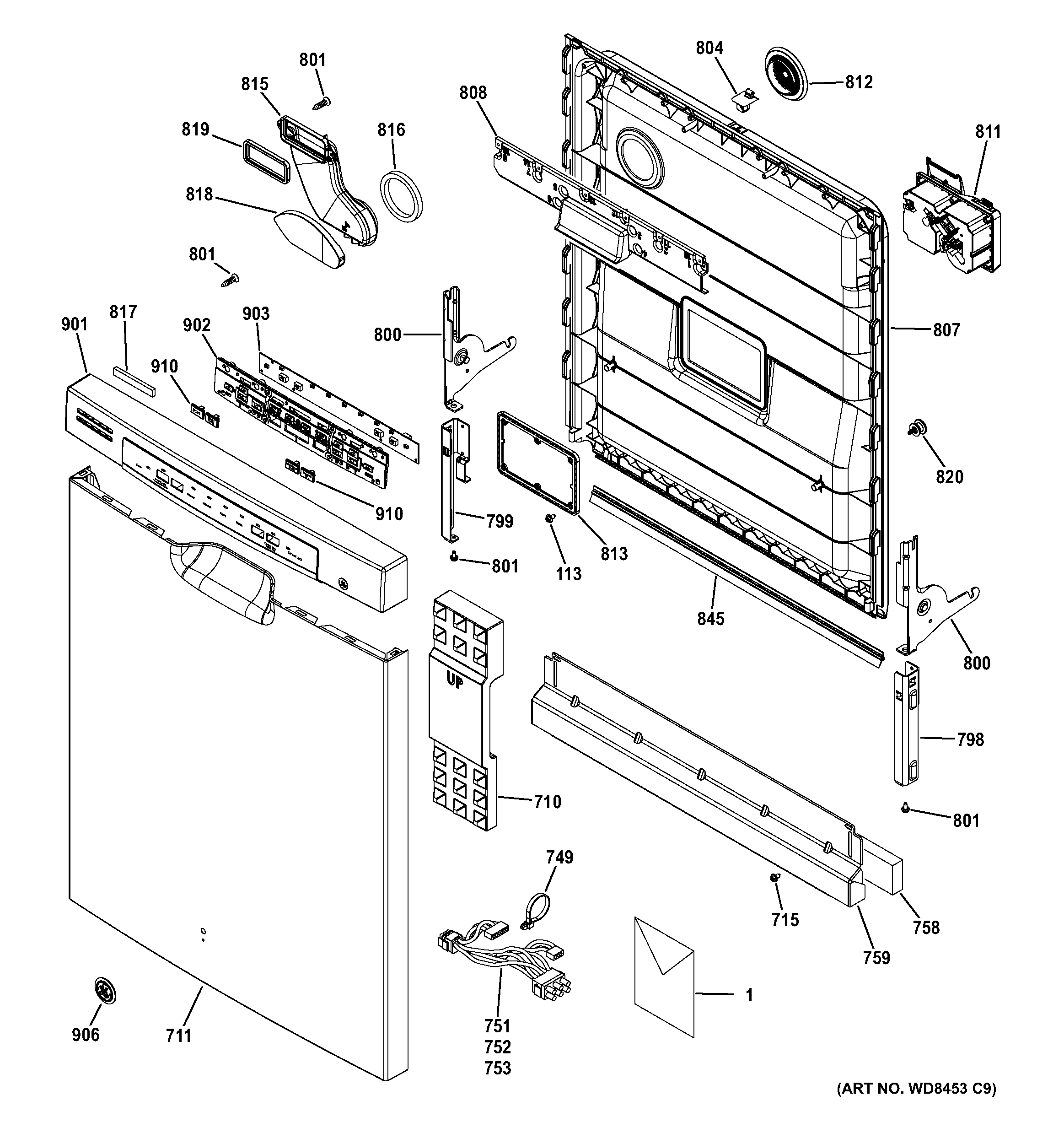 Escutcheon & door assembly