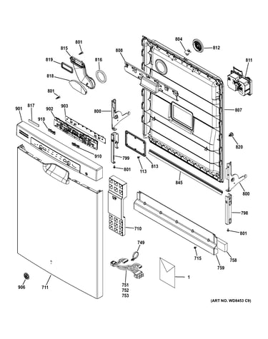 Escutcheon & door assembly