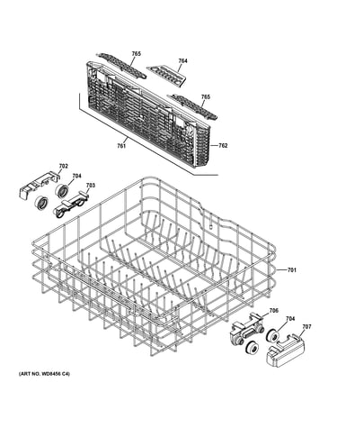 Lower rack assembly