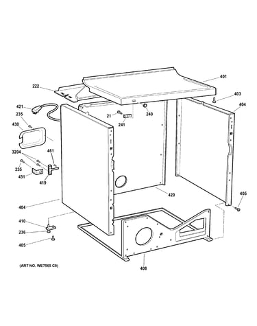 Cabinet & top panel