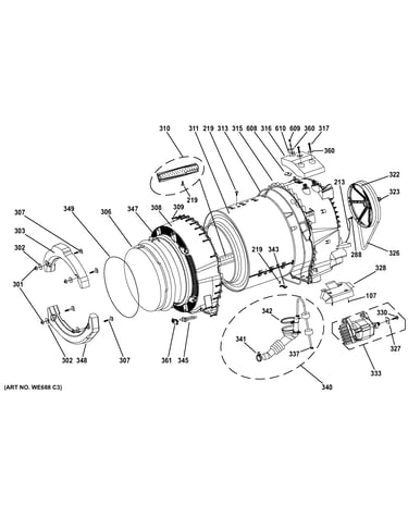 Tub & motor