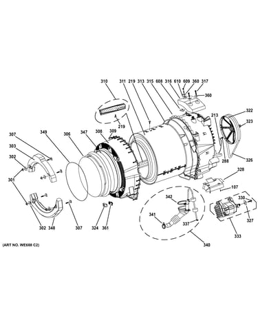 Tub & motor