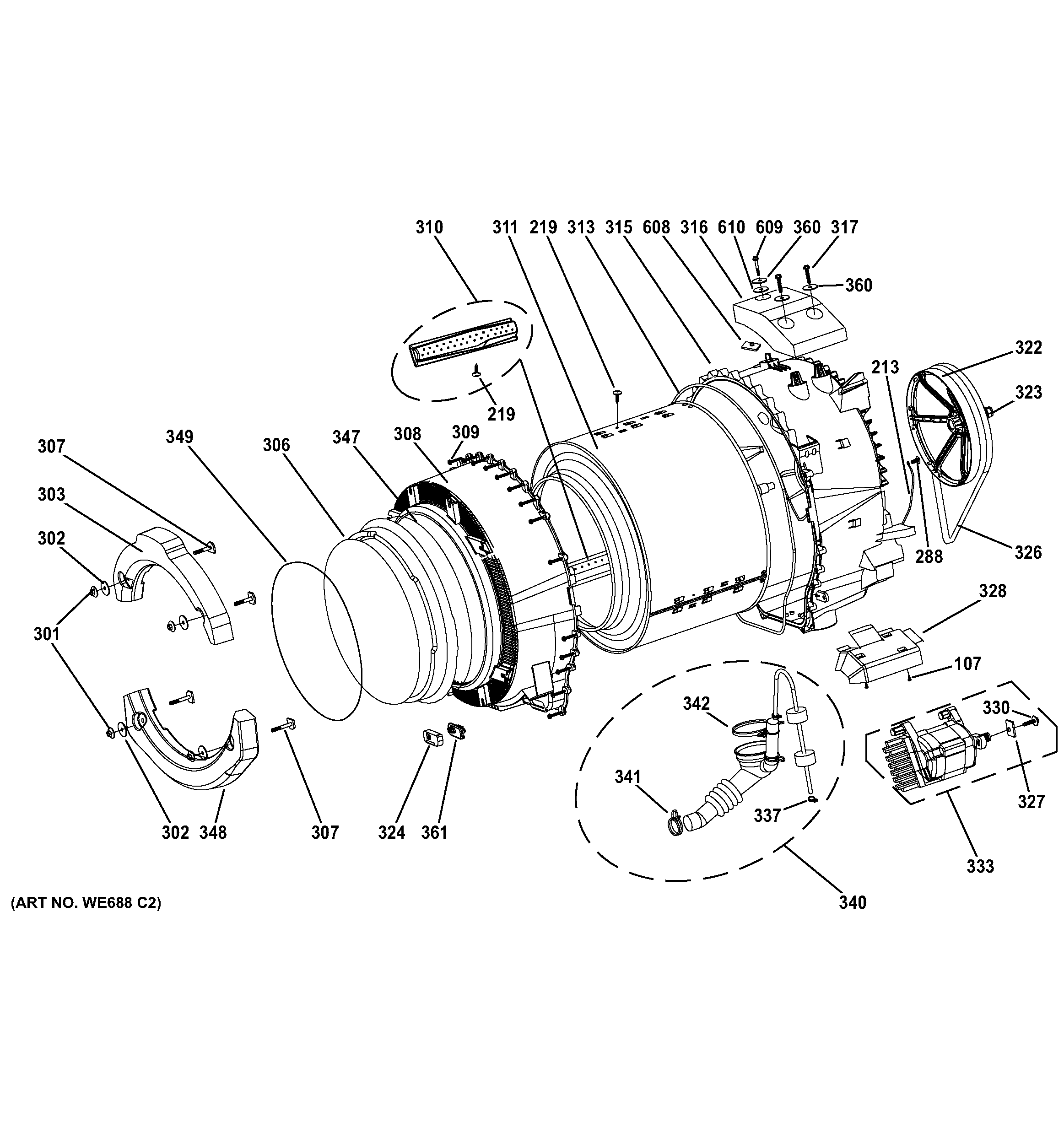 Tub & motor