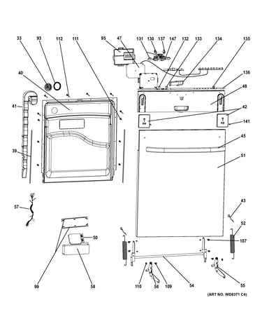 Escutcheon & door assembly