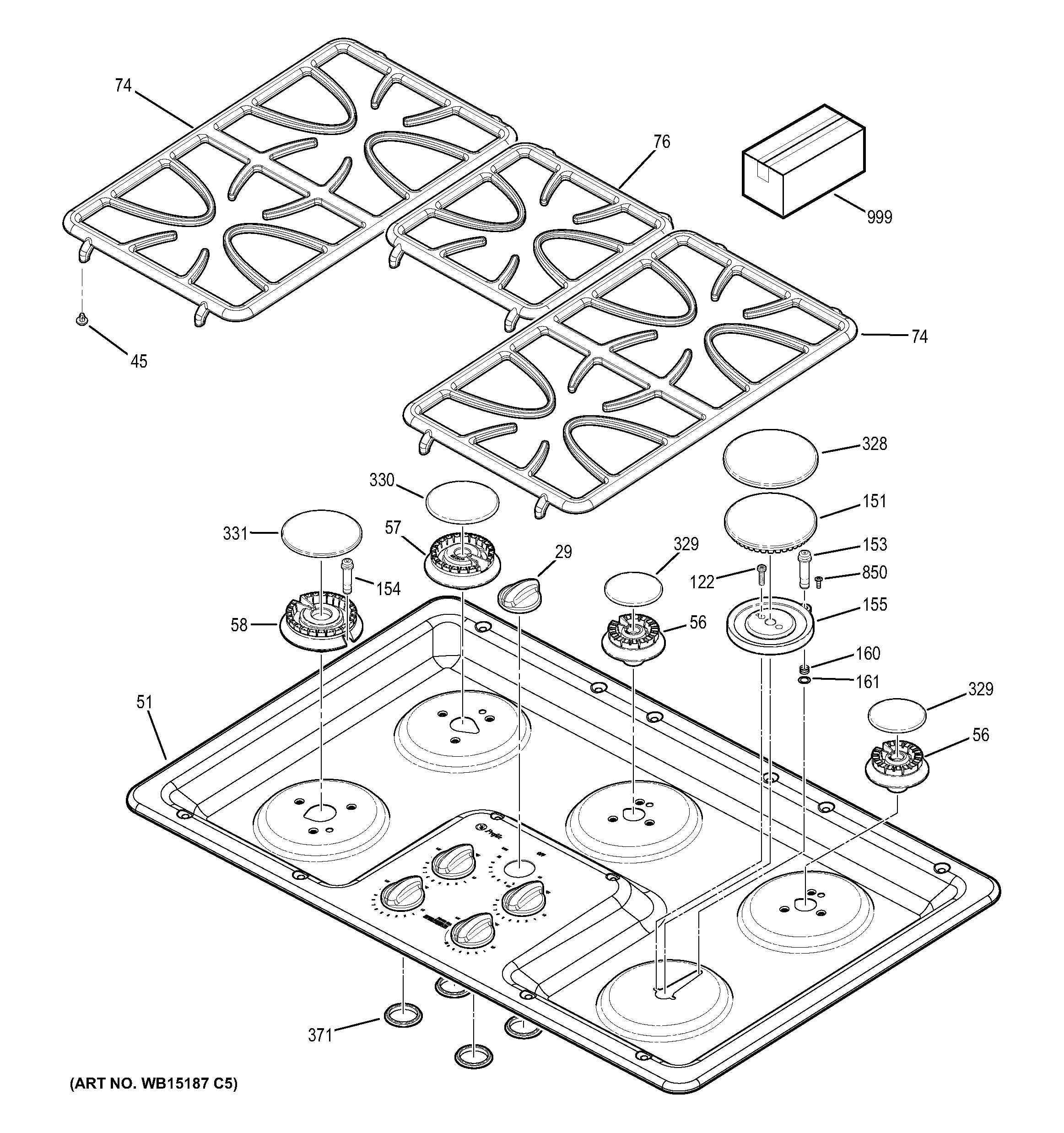 Control panel & cooktop