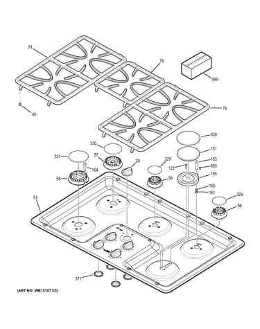 Control panel & cooktop