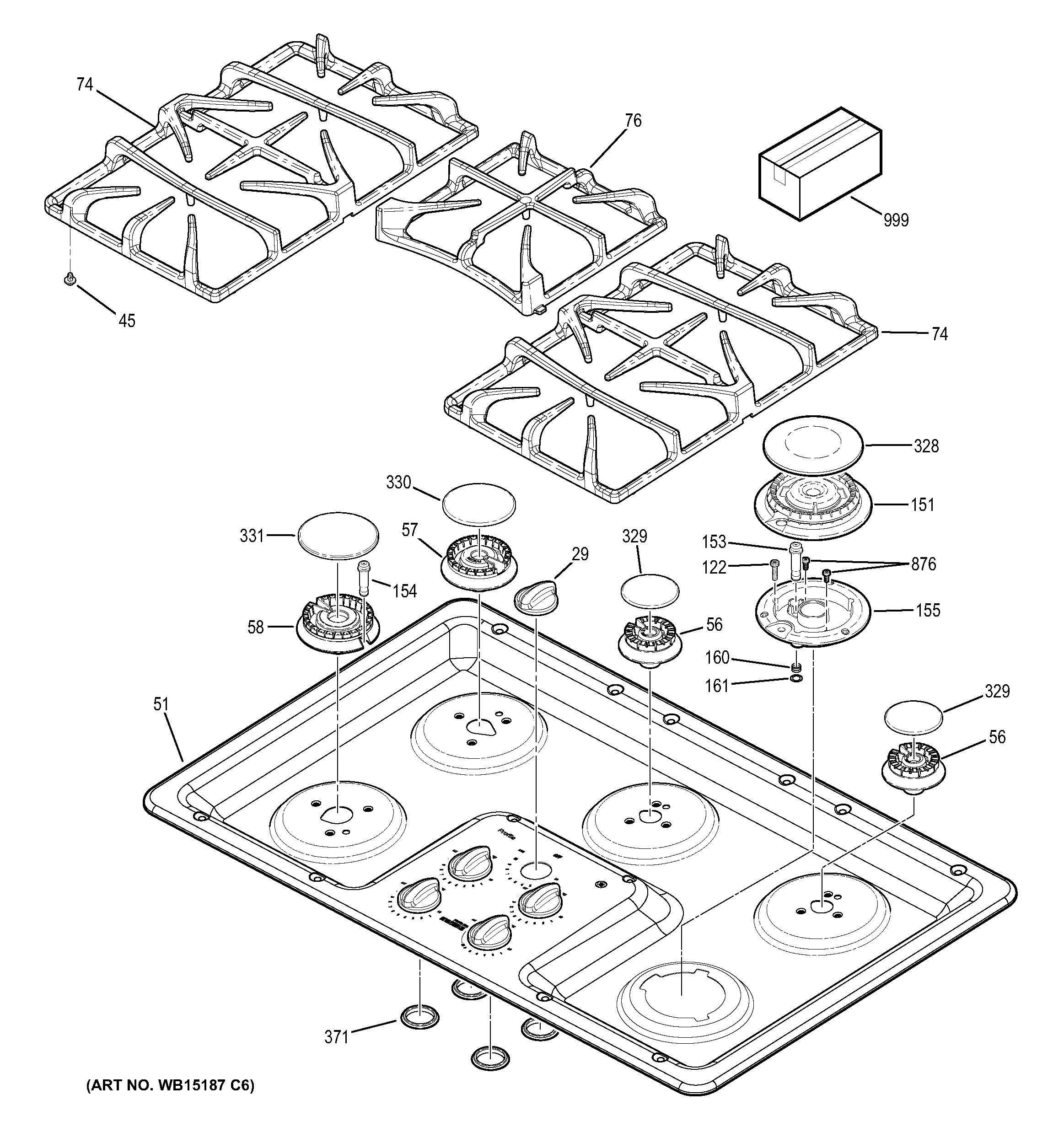 Control panel & cooktop