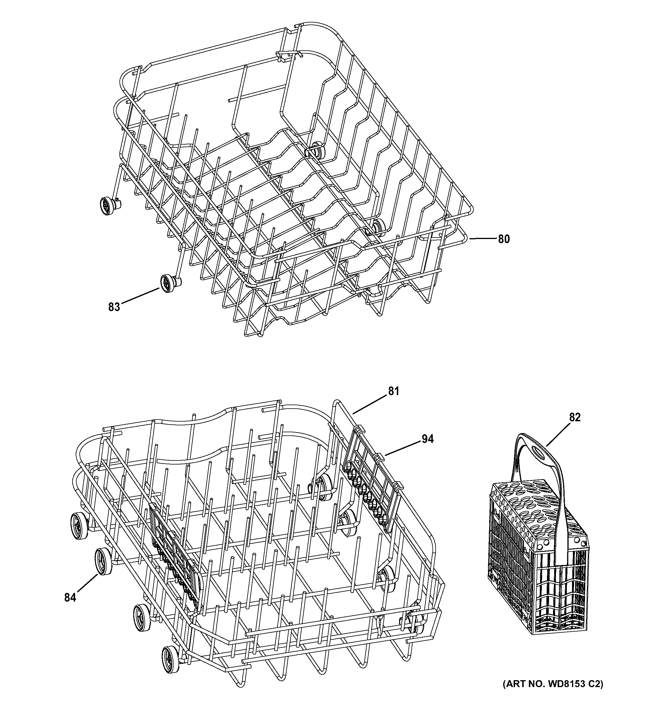 Upper & lower rack assemblies