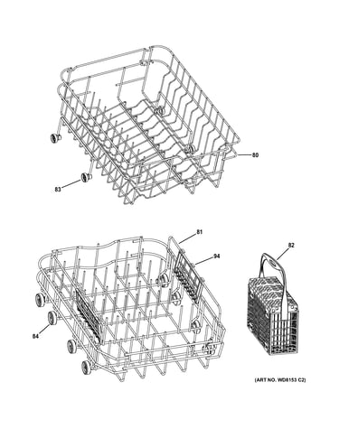 Upper & lower rack assemblies