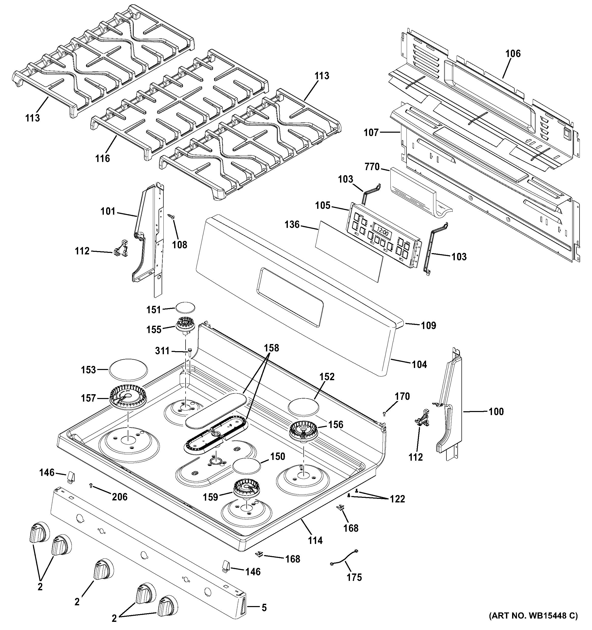 Control panel & cooktop