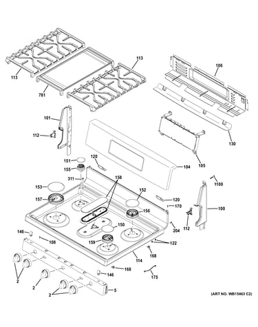 Control panel & cooktop