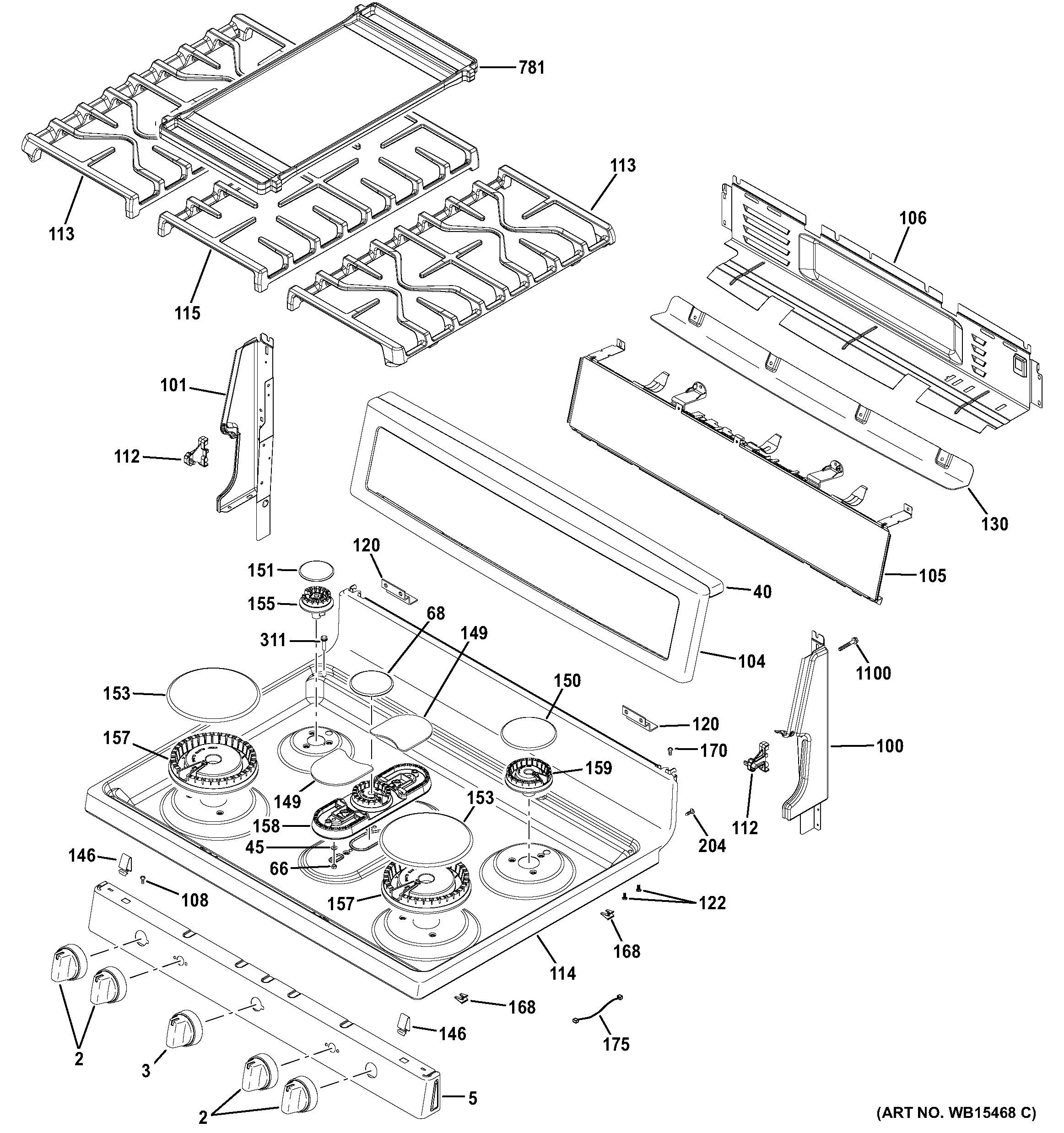 CONTROL PANEL & COOKTOP