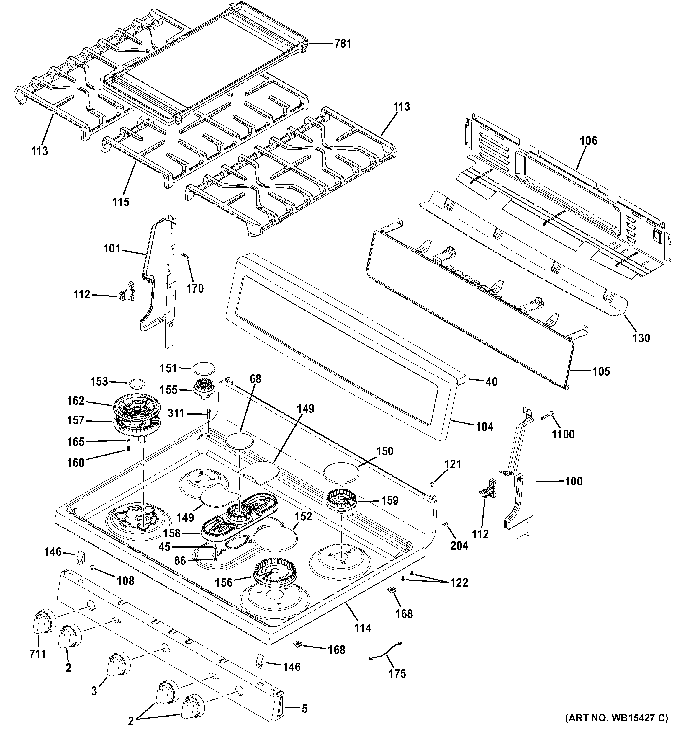 CONTROL PANEL & COOKTOP