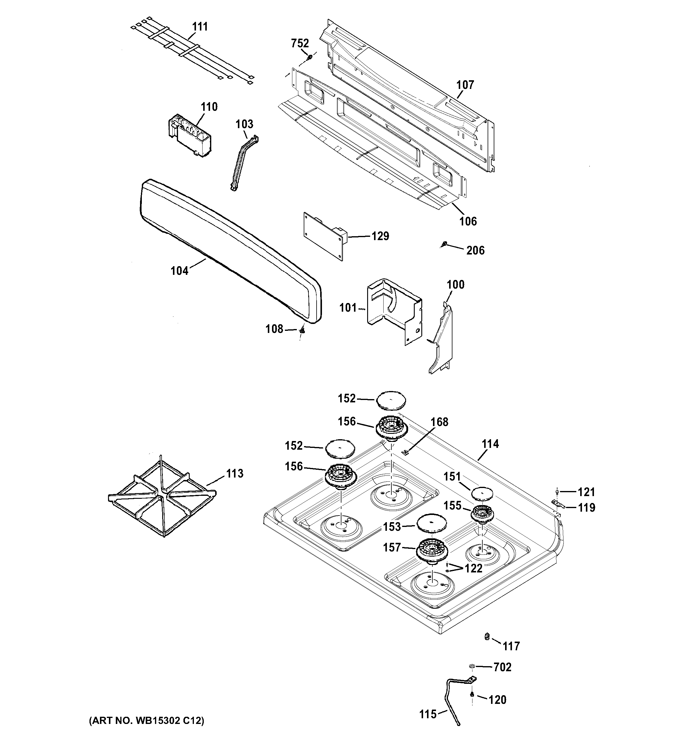 Control panel & cooktop