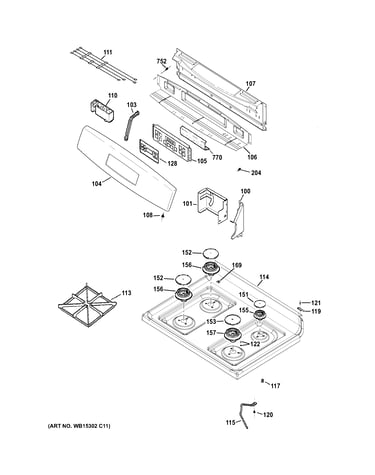 Control panel & cooktop