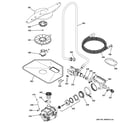 GE PDW7800J01WW motor-pump mechanism diagram