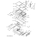 GE GFE28HMHFES fresh food shelves diagram