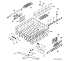 GE GDT740SIF2II upper rack assembly diagram