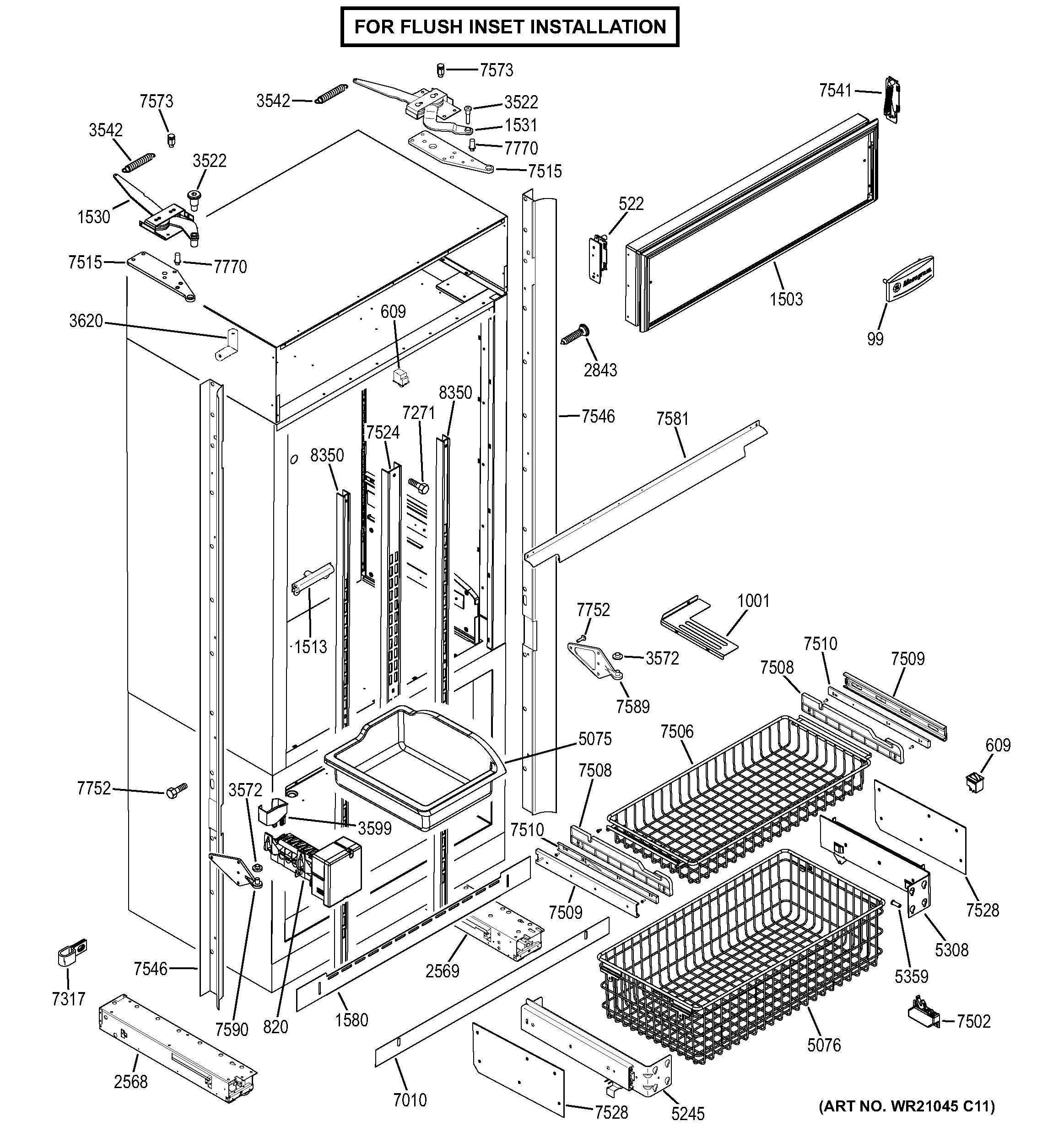 Cabinet - flush inset