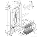 GE ZIPP360NHA freezer section, trim & components diagram