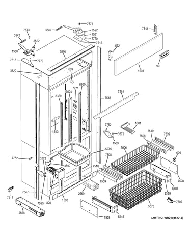 Freezer section, trim & components
