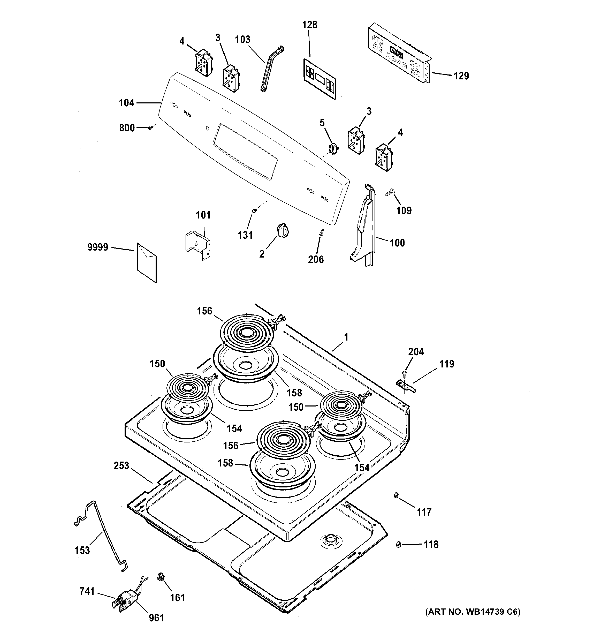 CONTROL PANEL & COOKTOP