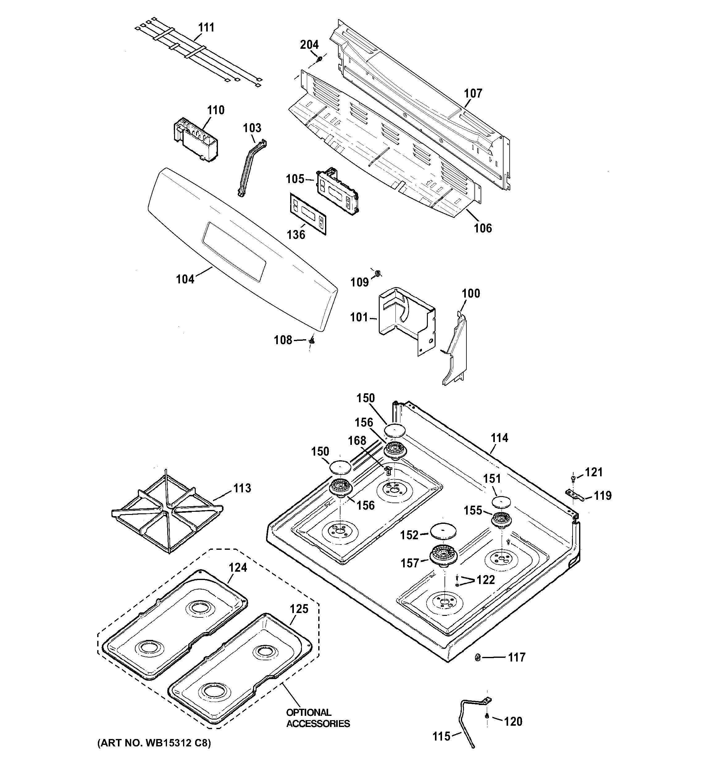 CONTROL PANEL & COOKTOP