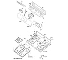 GE JGBS60REK1SS control panel & cooktop diagram