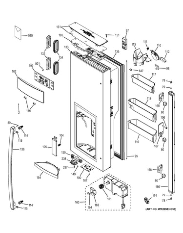 Dispenser door