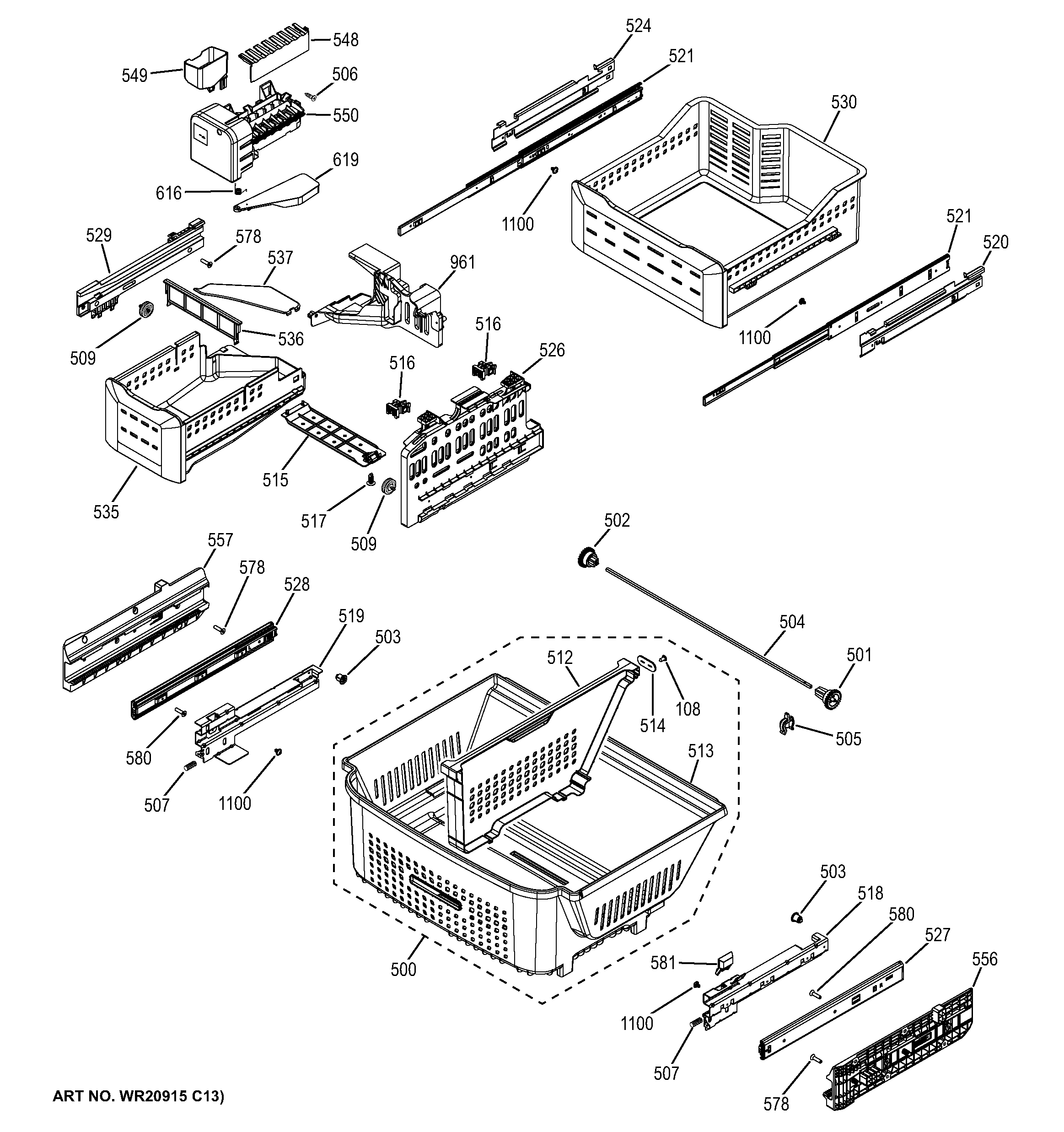 Freezer shelves