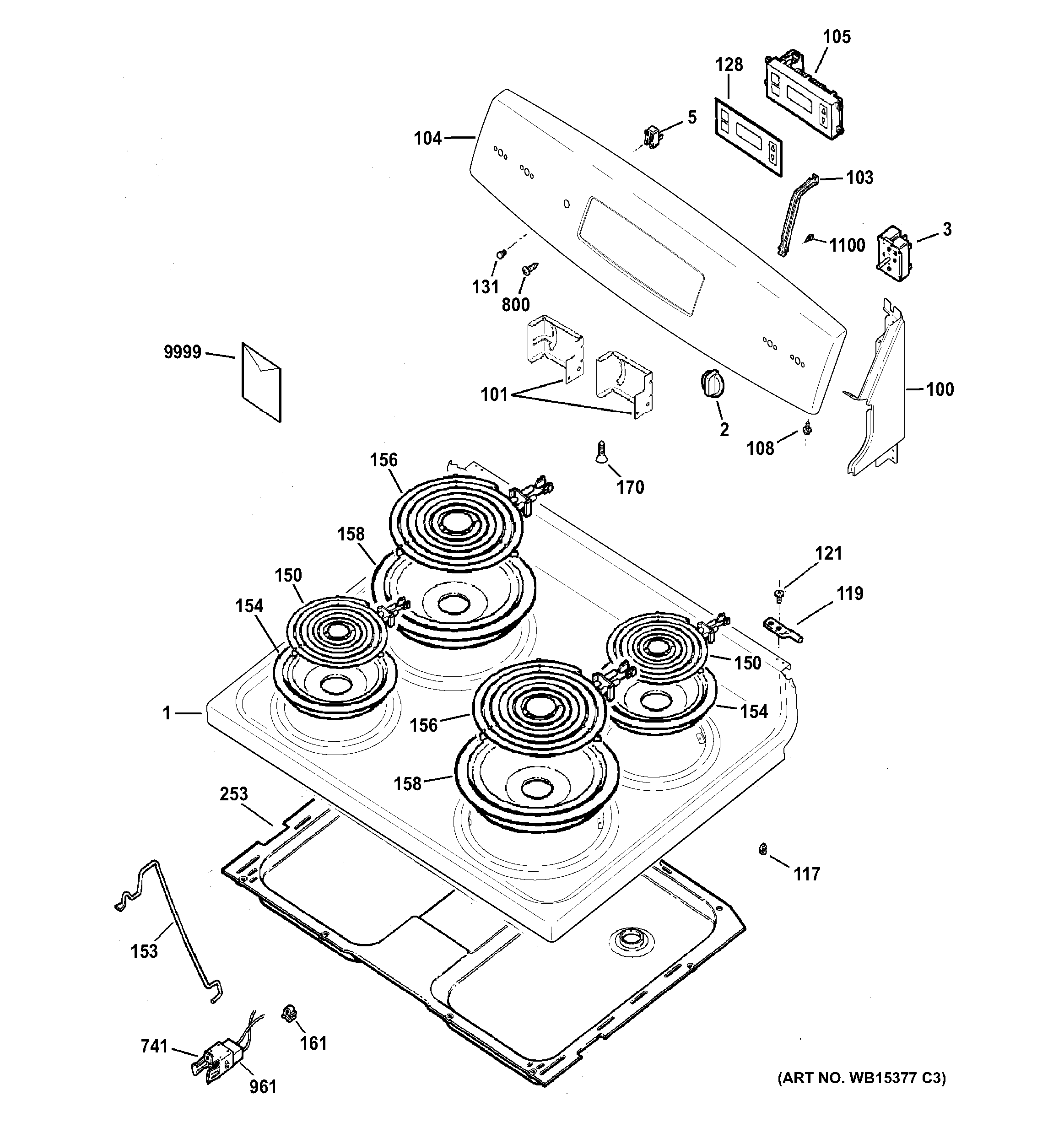 CONTROL PANEL & COOKTOP