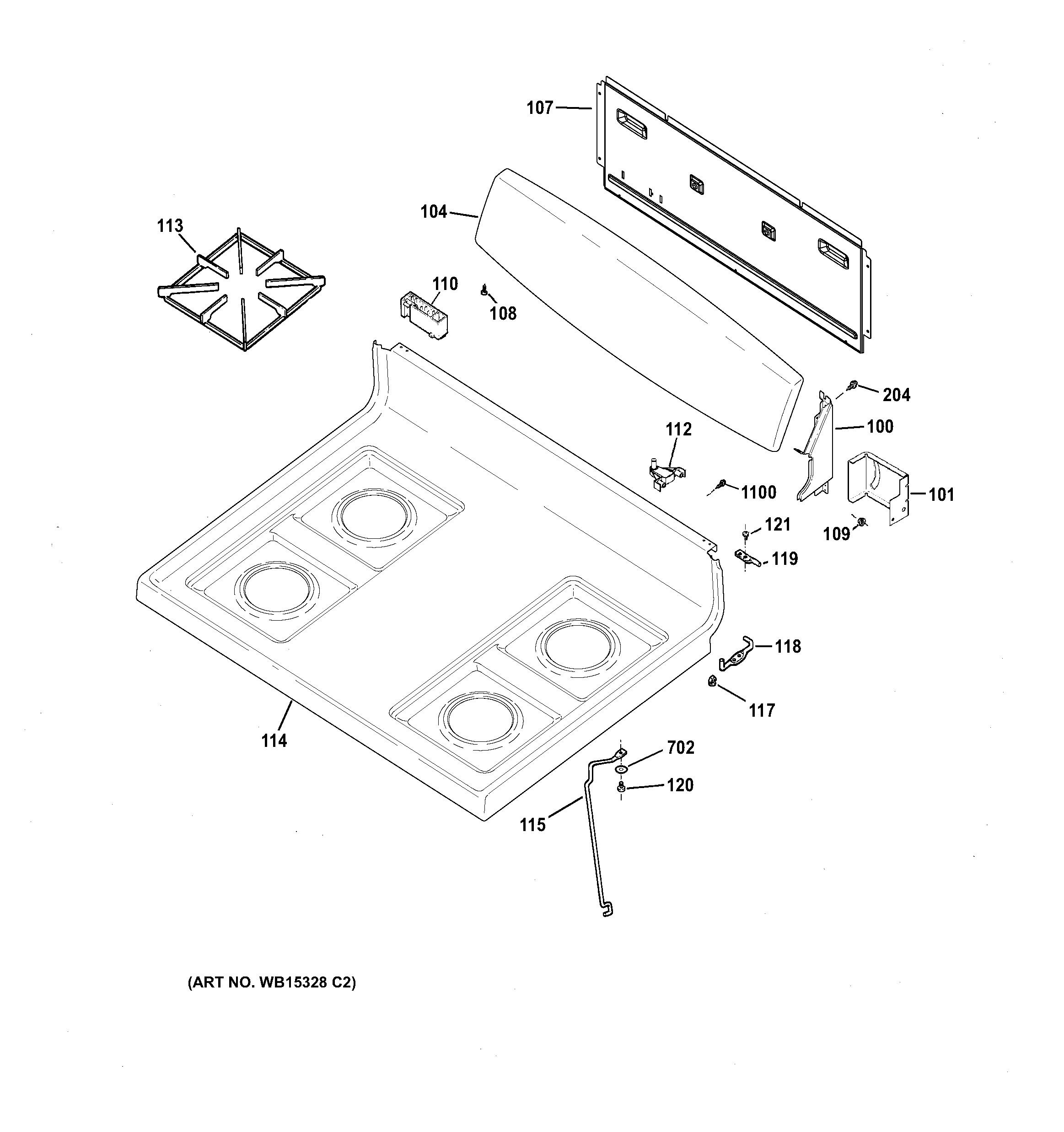 Control panel & cooktop
