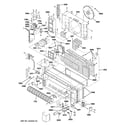 GE AZ61H15DACM2 motor & chasis parts diagram