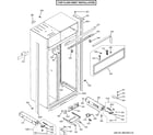 GE ZISB360DHB case parts - flush inset diagram