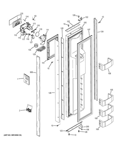 Freezer door