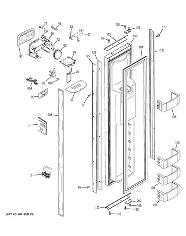Freezer door